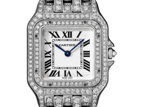 The well-designed replica Panthère De Cartier HPI01130 watches have silver-plated dials.
